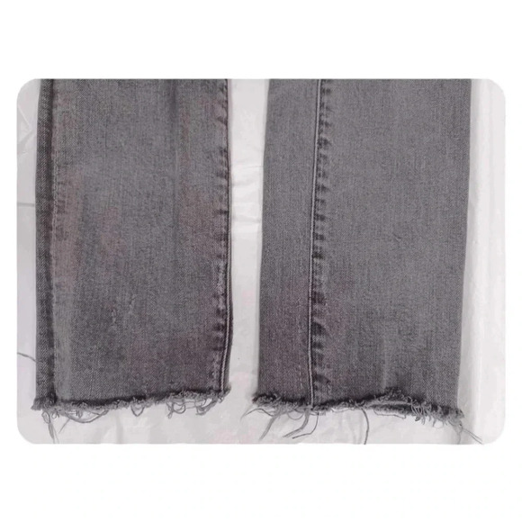 Agolde Sophie Crop High Rise Skinny Distressed Raw Hem Jeans Size 24 - Picture 6 of 13
